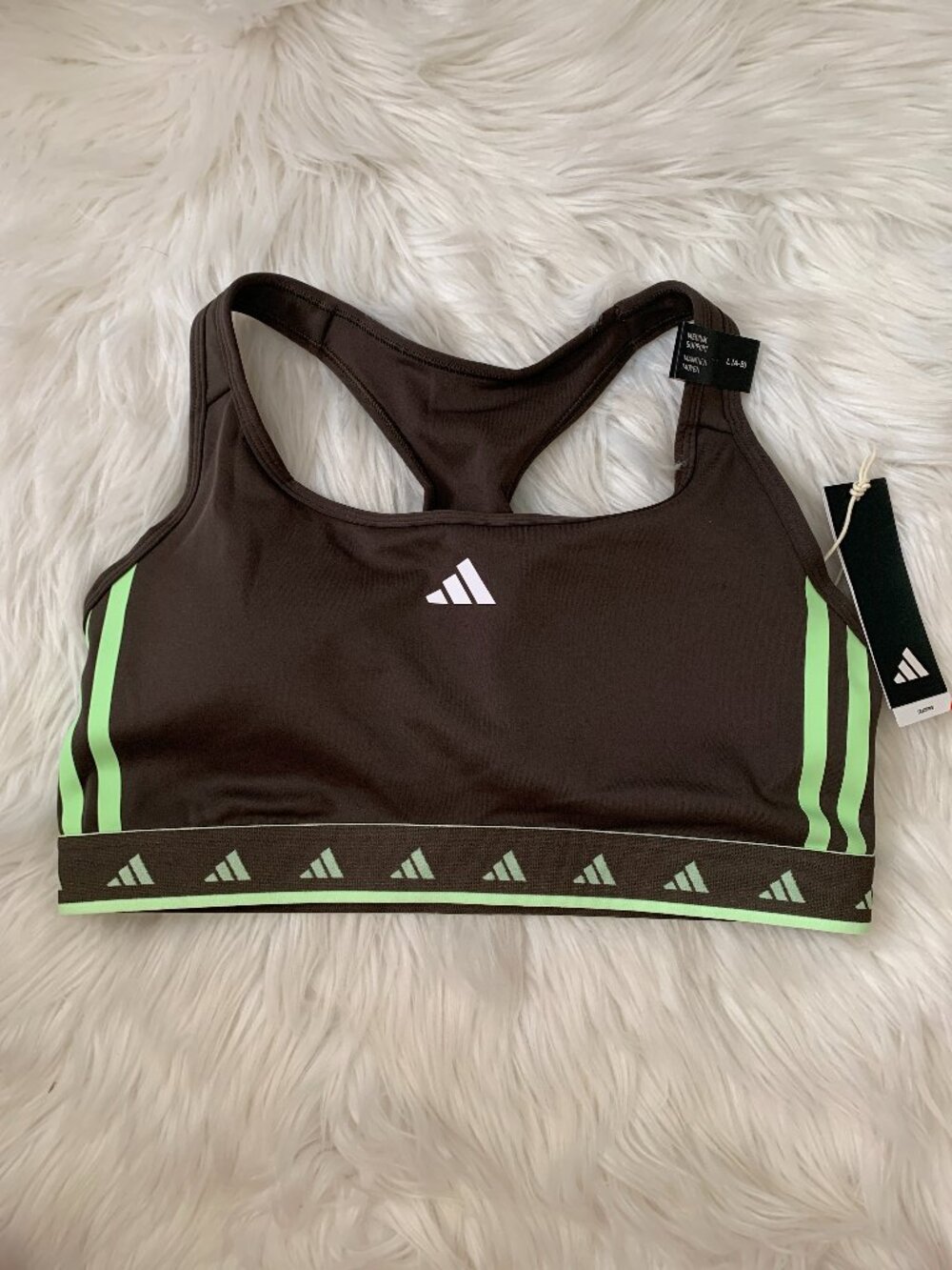 ADIDAS Powerreact Training Medium Support Hyperglam Color Pop Bra Sz L (A-B)